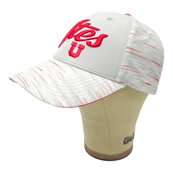 Utah Utes 3D Embroidered Logo Strapback Cap Trucker Baseball Gray Red Hat - Picture 2 of 13